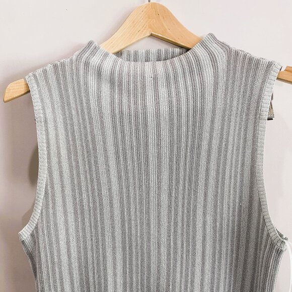 House of Harlow 1960 | Ribbed Tank Tunic‎ Mint Green/White Striped | SZ XL Women - Picture 2 of 13